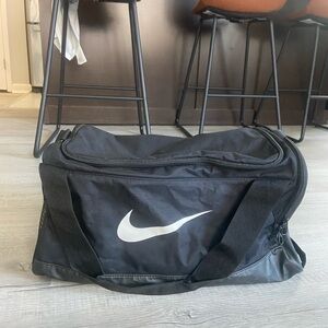 Nike Black and White Duffel Bag
